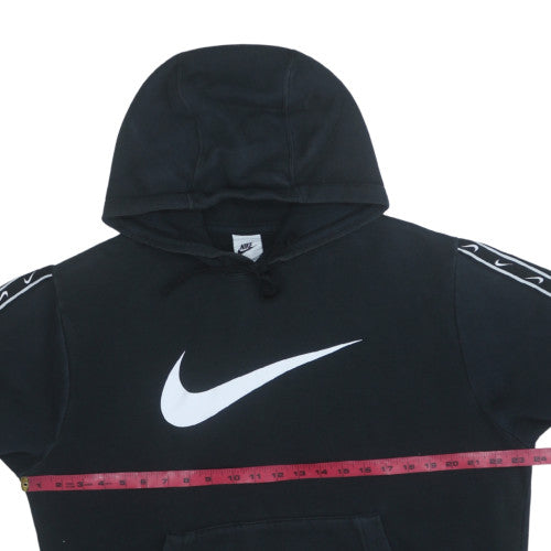 Nike Men's Black Pullover Hoodie Medium Sports Logo Fleece