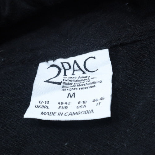 2Pac Womens Black Hoodie M Graphic Pullover Keep Ya Head Up