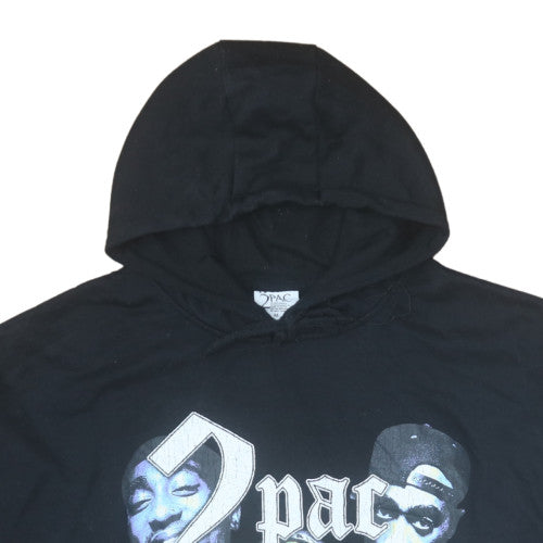 2Pac Womens Black Hoodie M Graphic Pullover Keep Ya Head Up