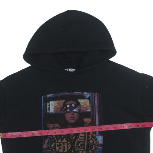 Pull & Bear Men’s Black Stranger Things Hoodie S Graphic Fleece Pullover