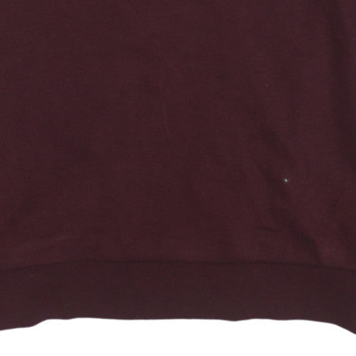 Puma Mens Burgundy Green 1/4 Zip Pullover Sweatshirt Size S