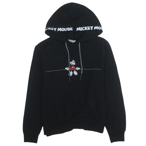 Disney Women Black Hoodie Small Mickey Mouse Graphic Pullover