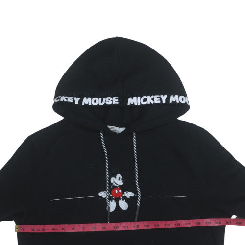 Disney Women Black Hoodie Small Mickey Mouse Graphic Pullover