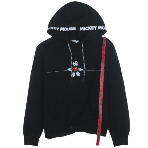 Disney Women Black Hoodie Small Mickey Mouse Graphic Pullover