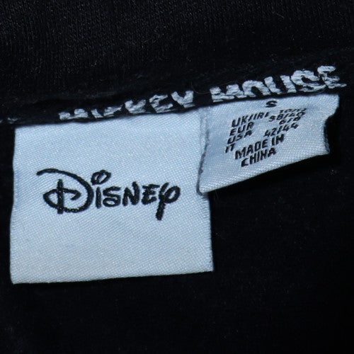 Disney Women Black Hoodie Small Mickey Mouse Graphic Pullover
