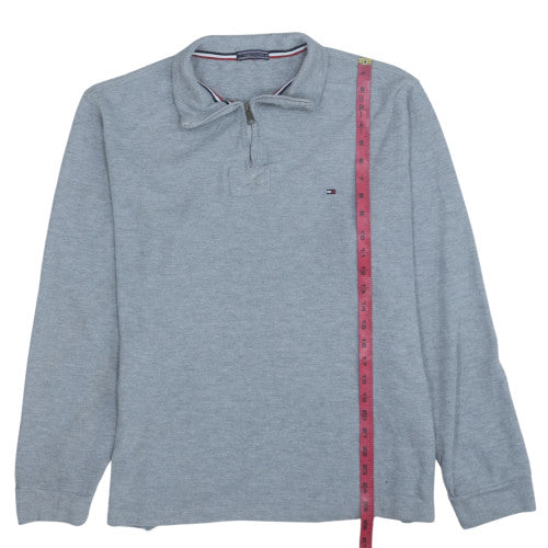 Tommy Hilfiger Men's Grey XL 1/4 Zip Knit Jumper