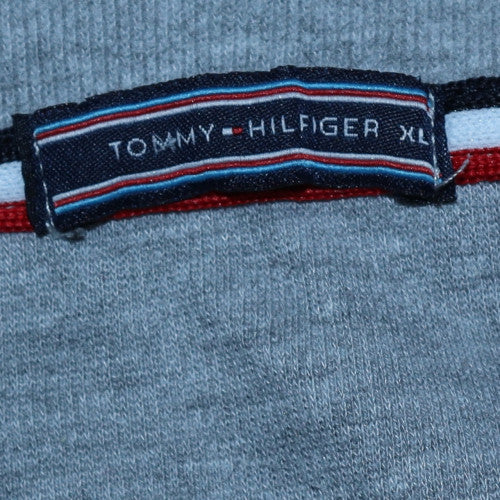 Tommy Hilfiger Men's Grey XL 1/4 Zip Knit Jumper