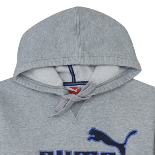 Puma Mens Grey Pullover Hoodie M Regular Fit Sports Fleece