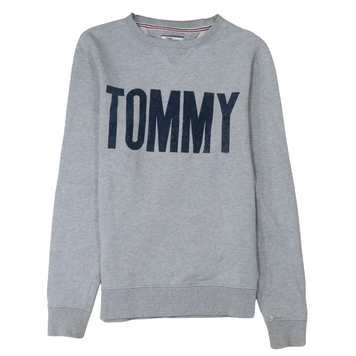 Tommy Hilfiger Men's Grey XS Pullover Sweatshirt Logo Crew Neck