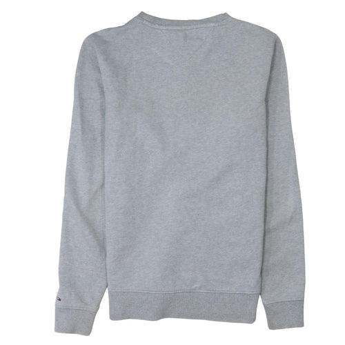 Tommy Hilfiger Men's Grey XS Pullover Sweatshirt Logo Crew Neck