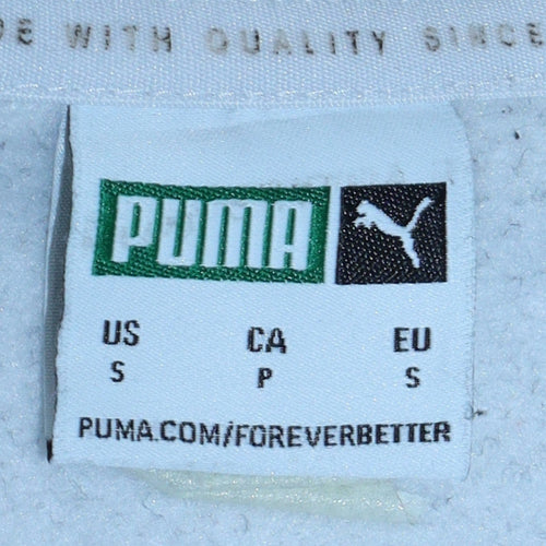 Puma Men’s White 1/4 Zip Sweatshirt Size S Sportswear Classic