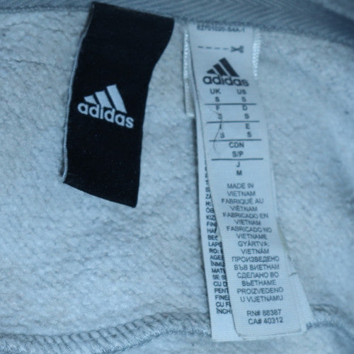 Adidas Men's Grey Full Zip Hoodie Size S Sports Fleece