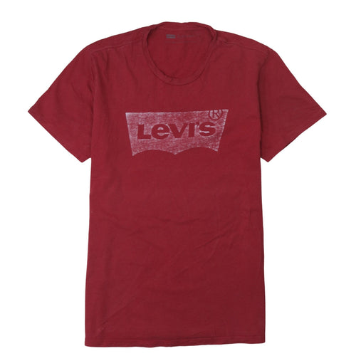 Levi's Men's Red Graphic Logo Crew Neck T-Shirt Size L
