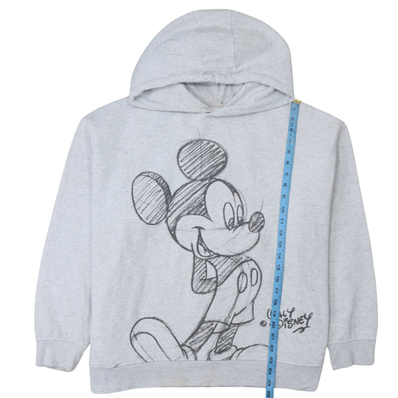 Disney Women Grey Mickey Mouse Hooded Pullover Sweatshirt 2XL