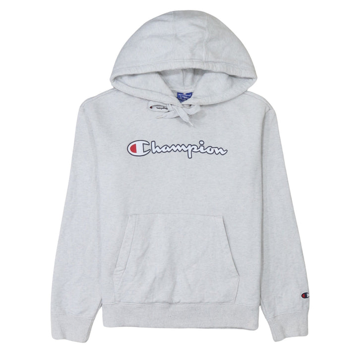 Champion Mens Grey Pullover Hoodie XS Logo Fleece Sweatshirt