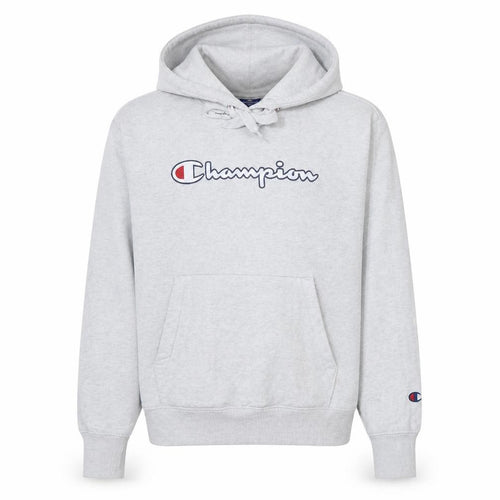 Champion Mens Grey Pullover Hoodie XS Logo Fleece Sweatshirt