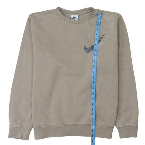 Nike Womens Beige Crew Neck Pullover Sweatshirt M