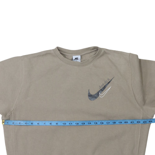 Nike Womens Beige Crew Neck Pullover Sweatshirt M