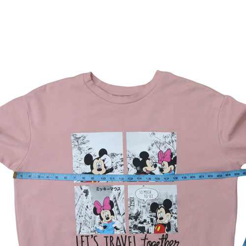 Disney x George Pink Mickey & Minnie Travel Sweatshirt Women L