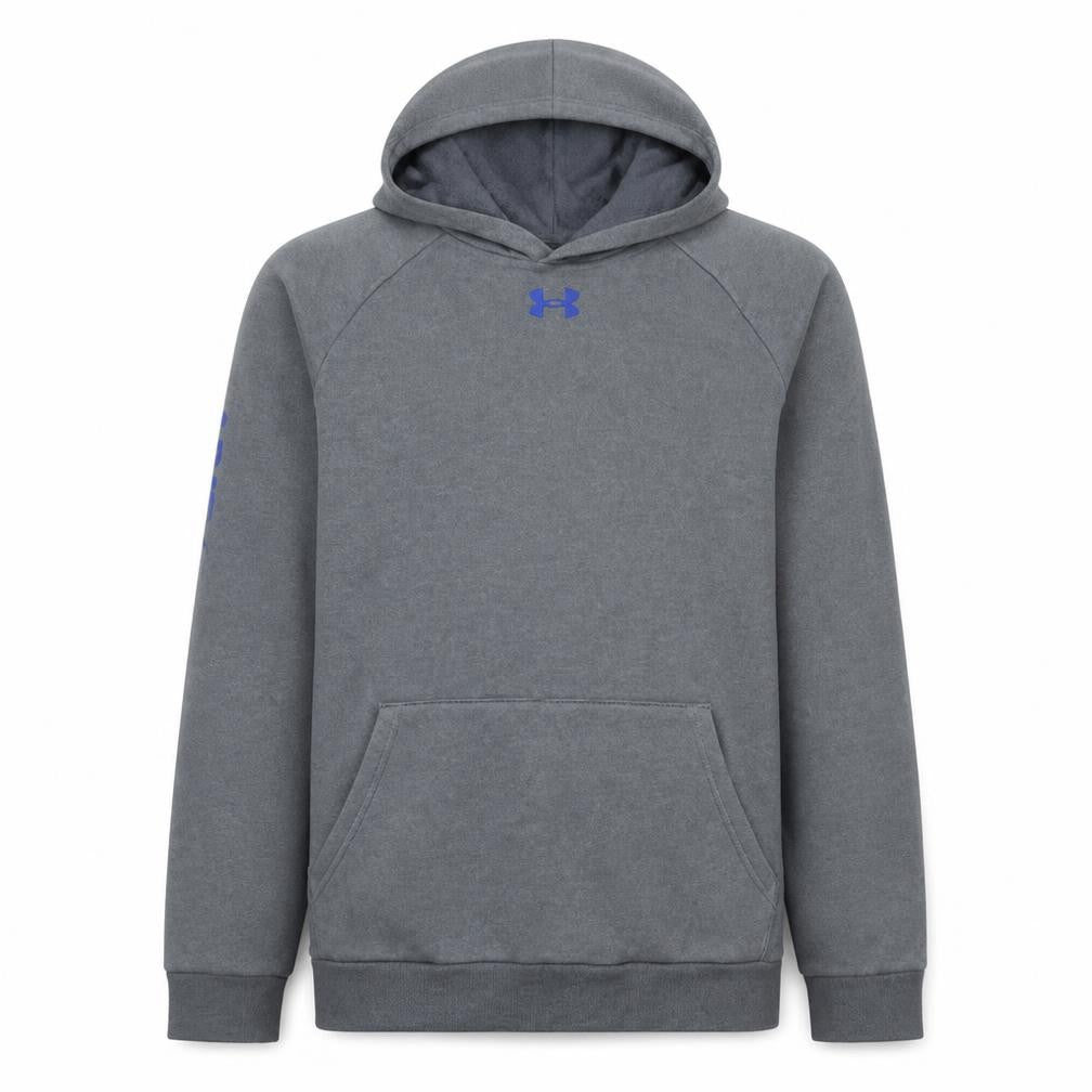 Under Armour Boys Grey Pullover Hoodie YXL 158 Fleece Hooded Sweatshirt