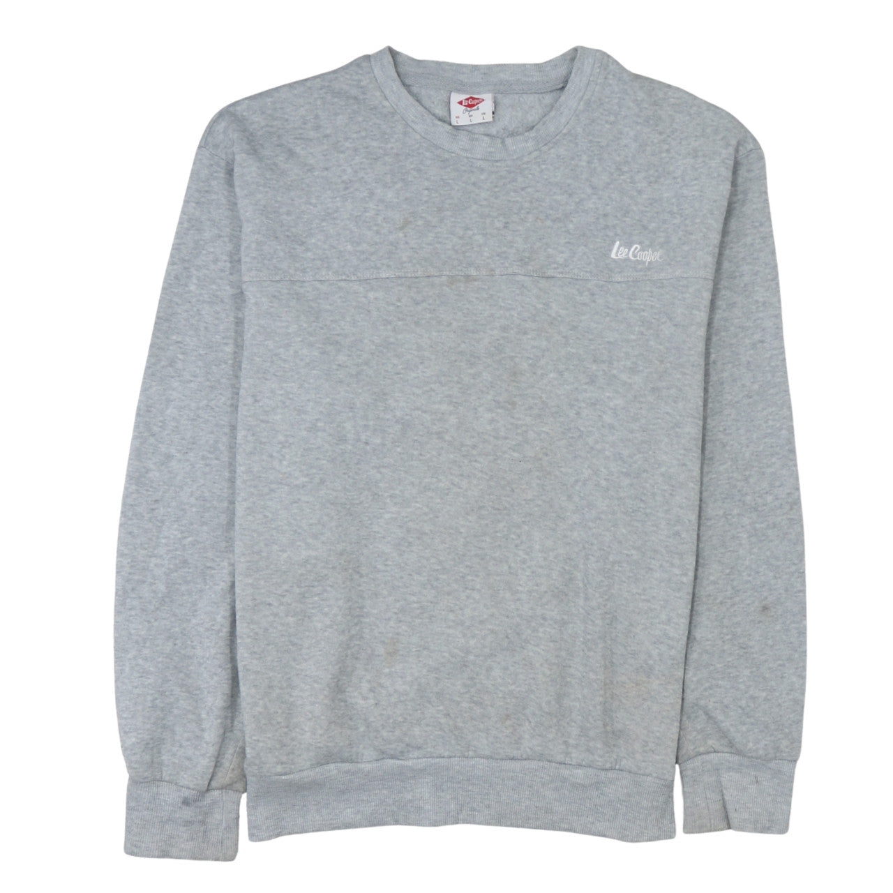 Lee Cooper Men's Grey L Pullover Sweatshirt Crew Neck Fleece
