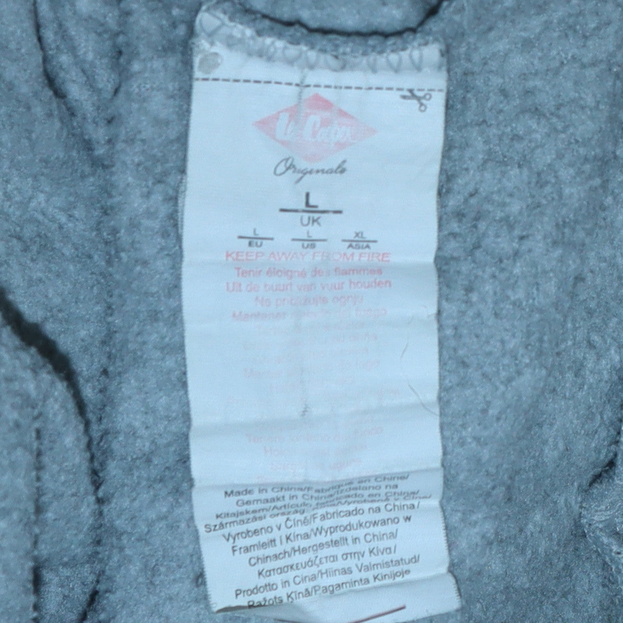 Lee Cooper Men's Grey L Pullover Sweatshirt Crew Neck Fleece
