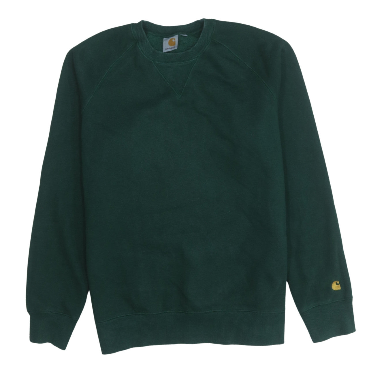 Carhartt Men's Green Pullover Crew Neck Fleece Sweatshirt Size L