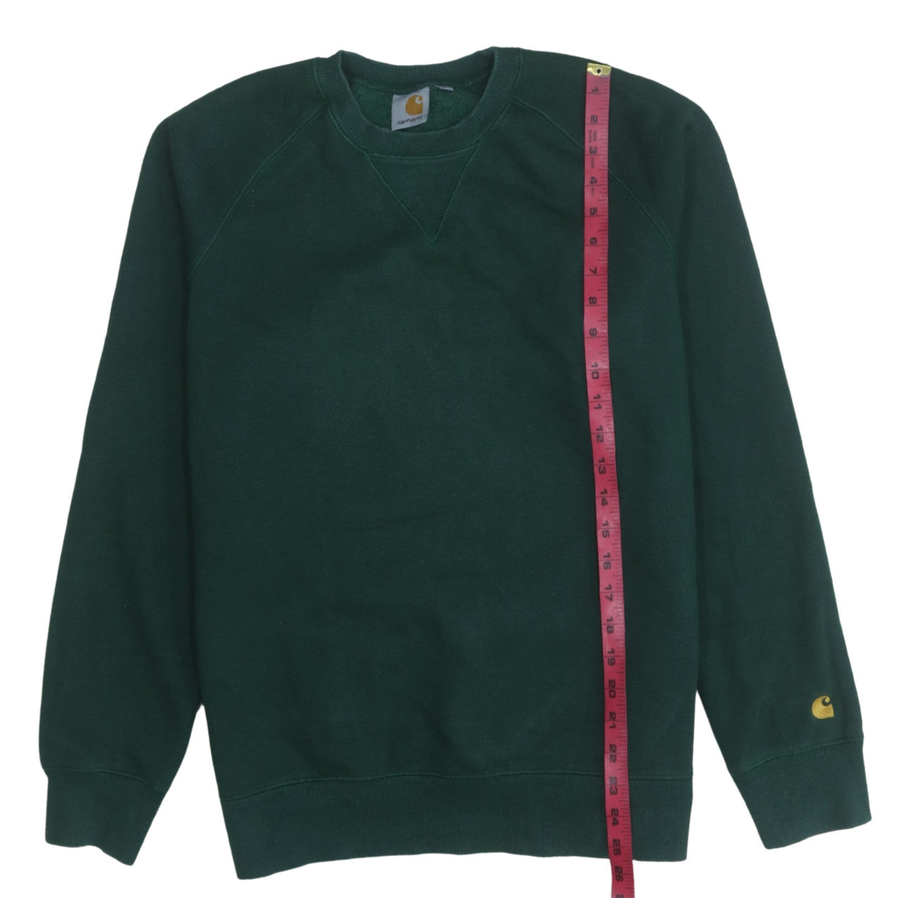 Carhartt Men's Green Pullover Crew Neck Fleece Sweatshirt Size L