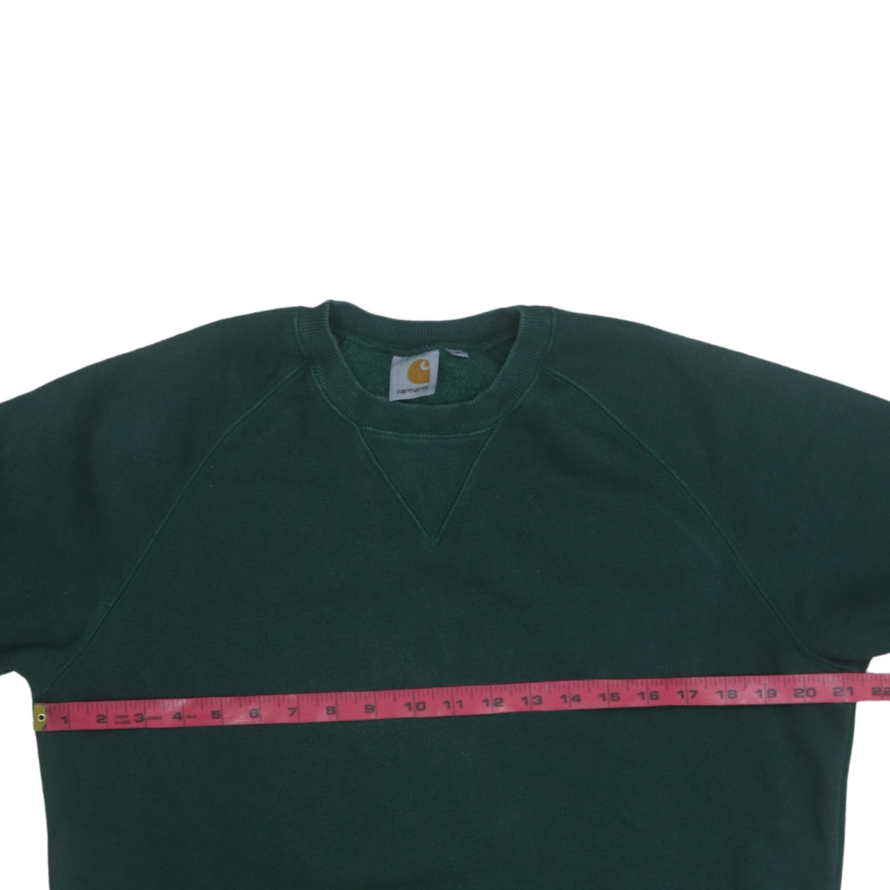 Carhartt Men's Green Pullover Crew Neck Fleece Sweatshirt Size L