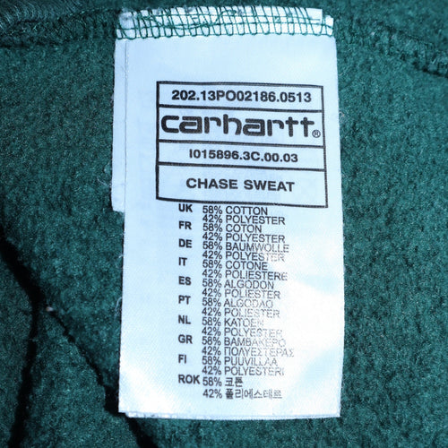 Carhartt Men's Green Pullover Crew Neck Fleece Sweatshirt Size L