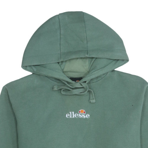 Ellesse Women's Green Pullover Hoodie UK 10 Cotton Blend Casual