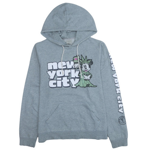 Disney Store Women Grey Hoodie X-Large Minnie Mouse New York City Pullover