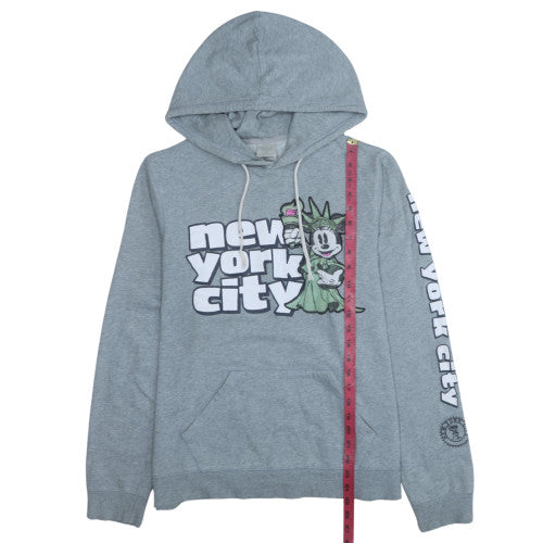 Disney Store Women Grey Hoodie X-Large Minnie Mouse New York City Pullover