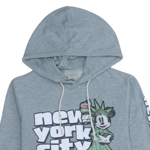 Disney Store Women Grey Hoodie X-Large Minnie Mouse New York City Pullover