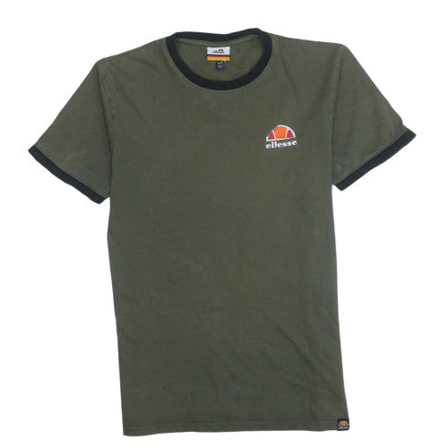 Ellesse Men's Green Short Sleeve Crew Neck Cotton T-Shirt M