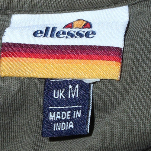 Ellesse Men's Green Short Sleeve Crew Neck Cotton T-Shirt M
