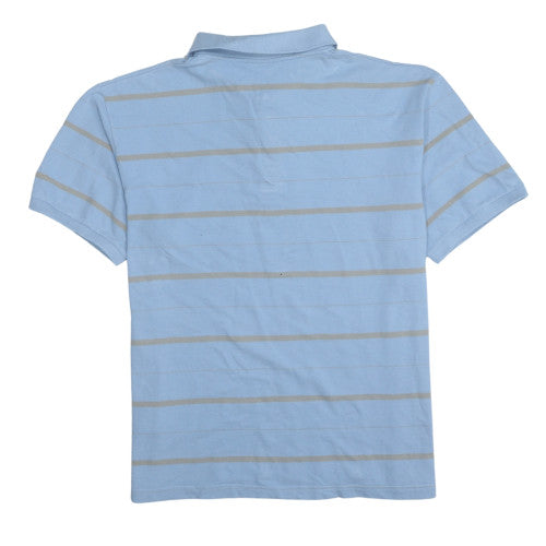 Champion Men's Blue Striped Polo Shirt Size XL Cotton Casual