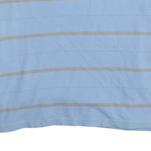 Champion Men's Blue Striped Polo Shirt Size XL Cotton Casual