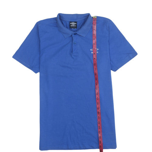 Umbro Men's Blue Short Sleeve Polo Shirt Size L