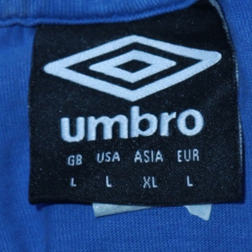 Umbro Men's Blue Short Sleeve Polo Shirt Size L
