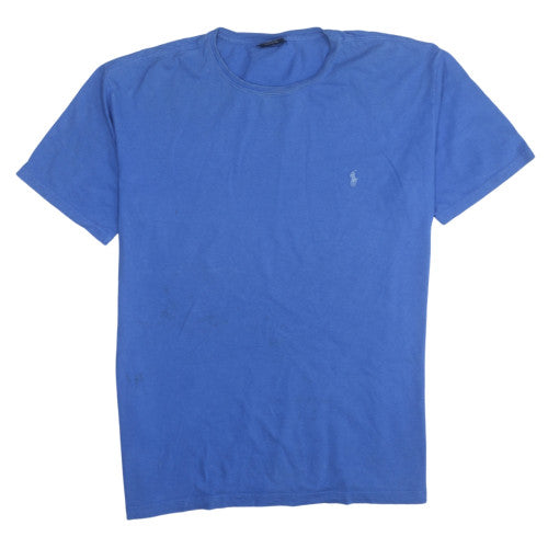 Ralph Lauren Men's Blue Crew Neck Cotton T-Shirt Size M