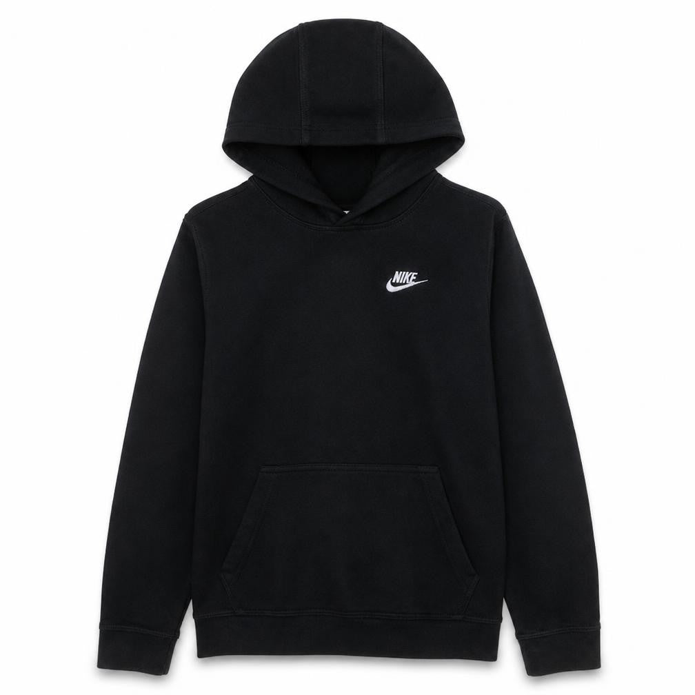 Nike Boys Black XL Pullover Hoodie Standard Fit Fleece Sweatshirt