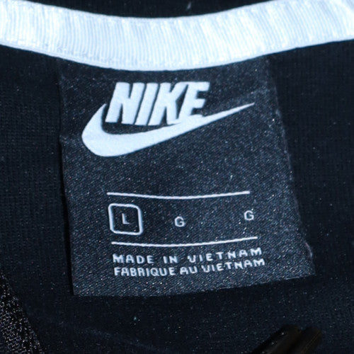 Nike Womens Black Full Zip Hoodie Size L Cotton Blend