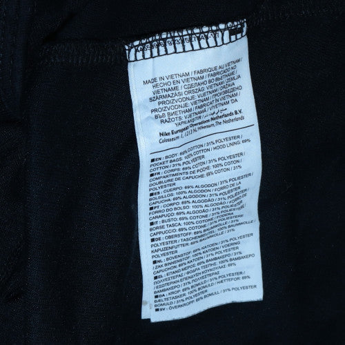 Nike Womens Black Full Zip Hoodie Size L Cotton Blend