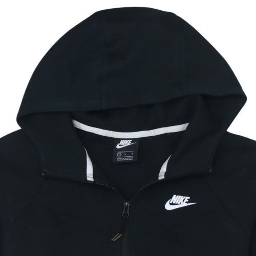 Nike Womens Black Full Zip Hoodie Size L Cotton Blend