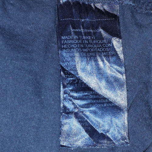Tommy Jeans Men's Blue V-Neck Short Sleeve Cotton T-Shirt M