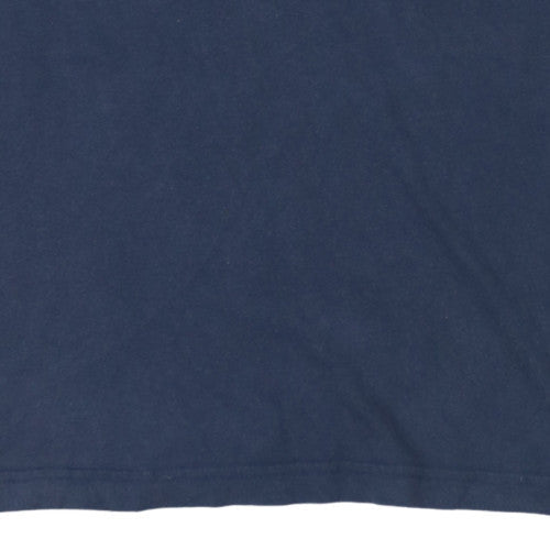 Tommy Jeans Men's Blue V-Neck Short Sleeve Cotton T-Shirt M