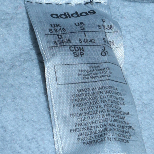 Adidas Womens Grey Crew Neck Sweatshirt Size 8-10 Cotton Blend