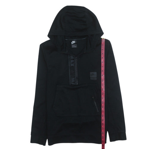 Nike Boys Black XL Air Max 1/4 Zip Hooded Pullover Sweatshirt