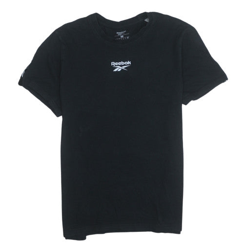 Reebok Men’s Black Cotton Crew Neck Sports T-Shirt Size M